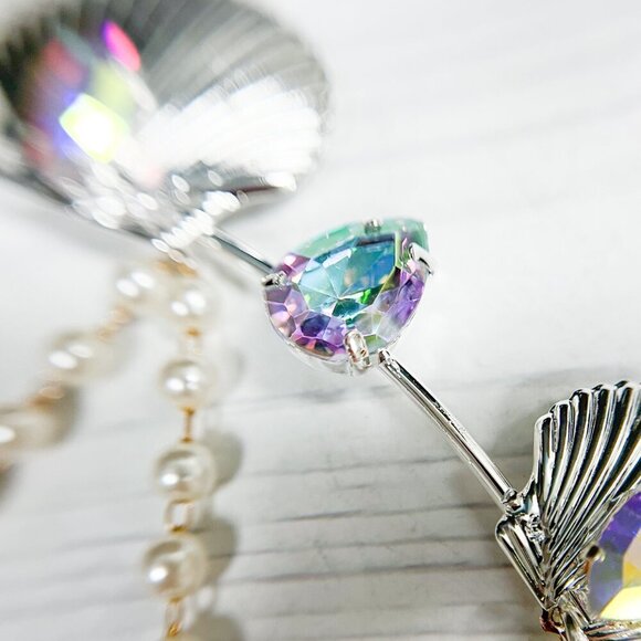 Mermaid halo crown, Silver Halo Crown, Seashell Hao Crown, Starfish Halo Crown